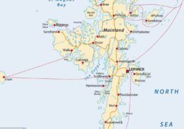 Shetland-szigetek térékép